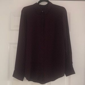 Ann Taylor Factory, long sleeve, button up blouse, size large